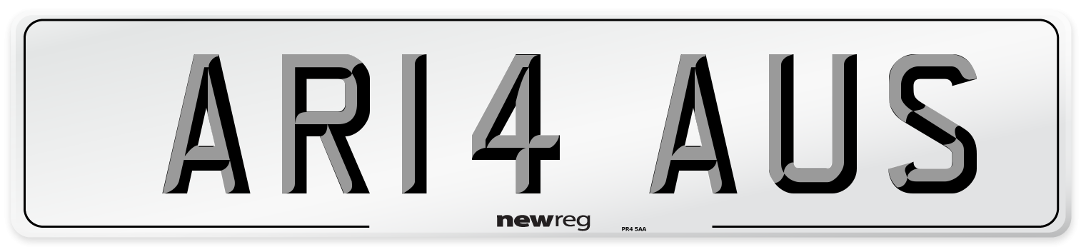 AR14 AUS Number Plate from New Reg